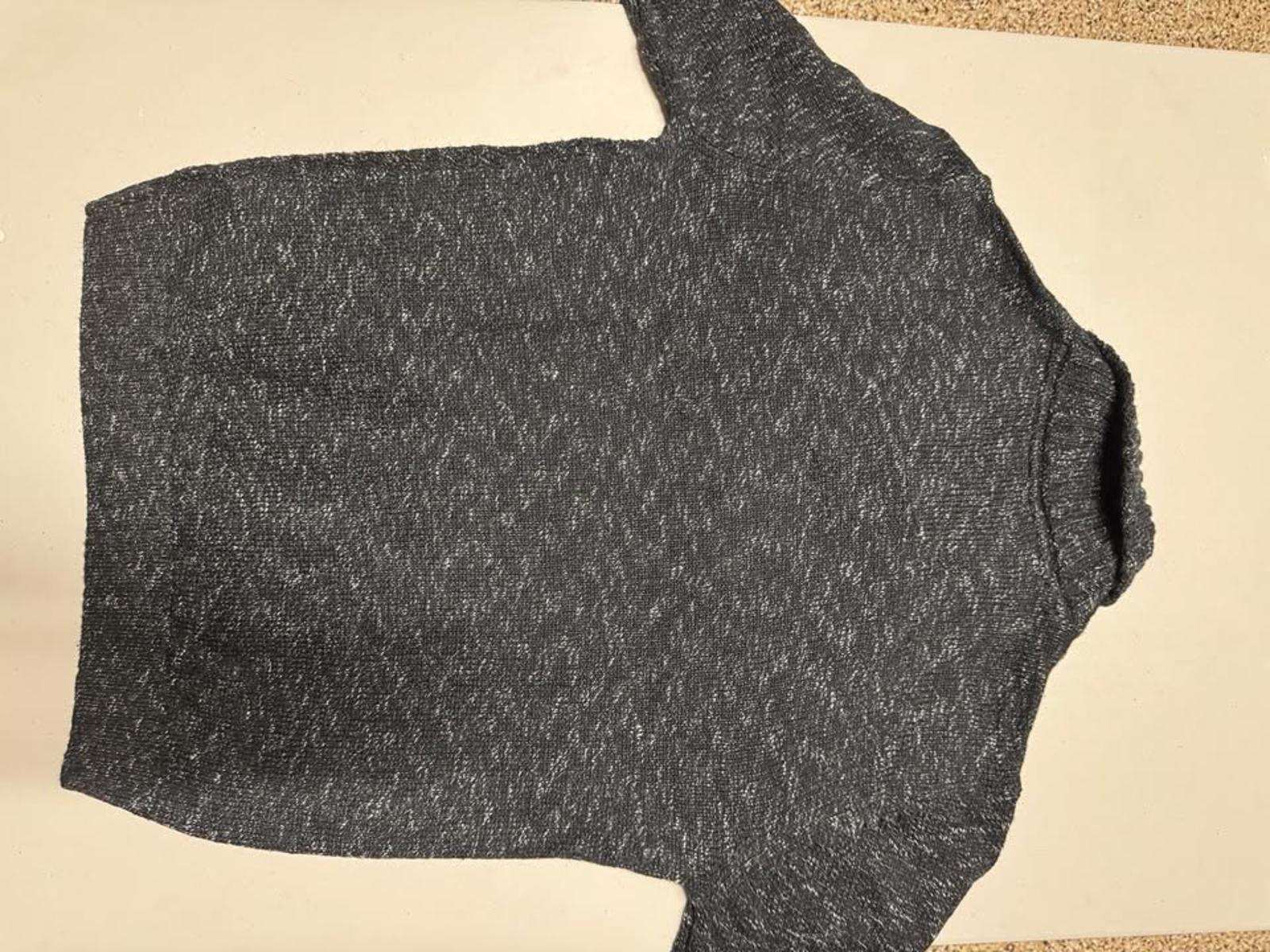 Men's Black Cable Knit Sweater with Shawl Collar