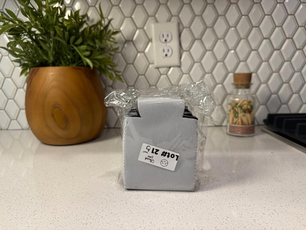 Set of 6 Gray Neoprene Can Coolers