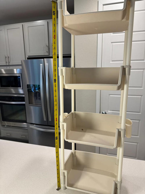 4-Tier Plastic Storage Organizer Rack