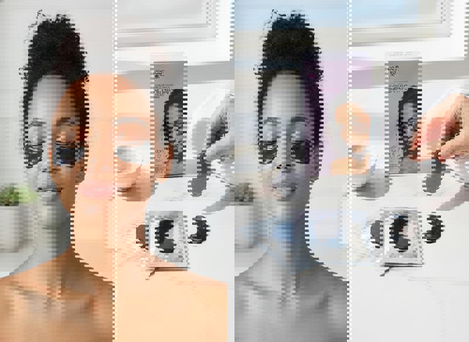 beauty 360 Charcoal Hydrogel Soothing Eye Masks 6 Count (3 Pair)