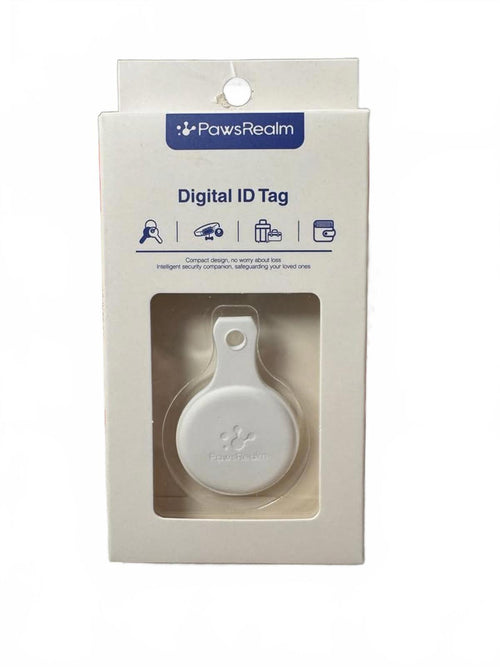 PawsRealm Digital ID Tag for Pets with QR Code Tracker