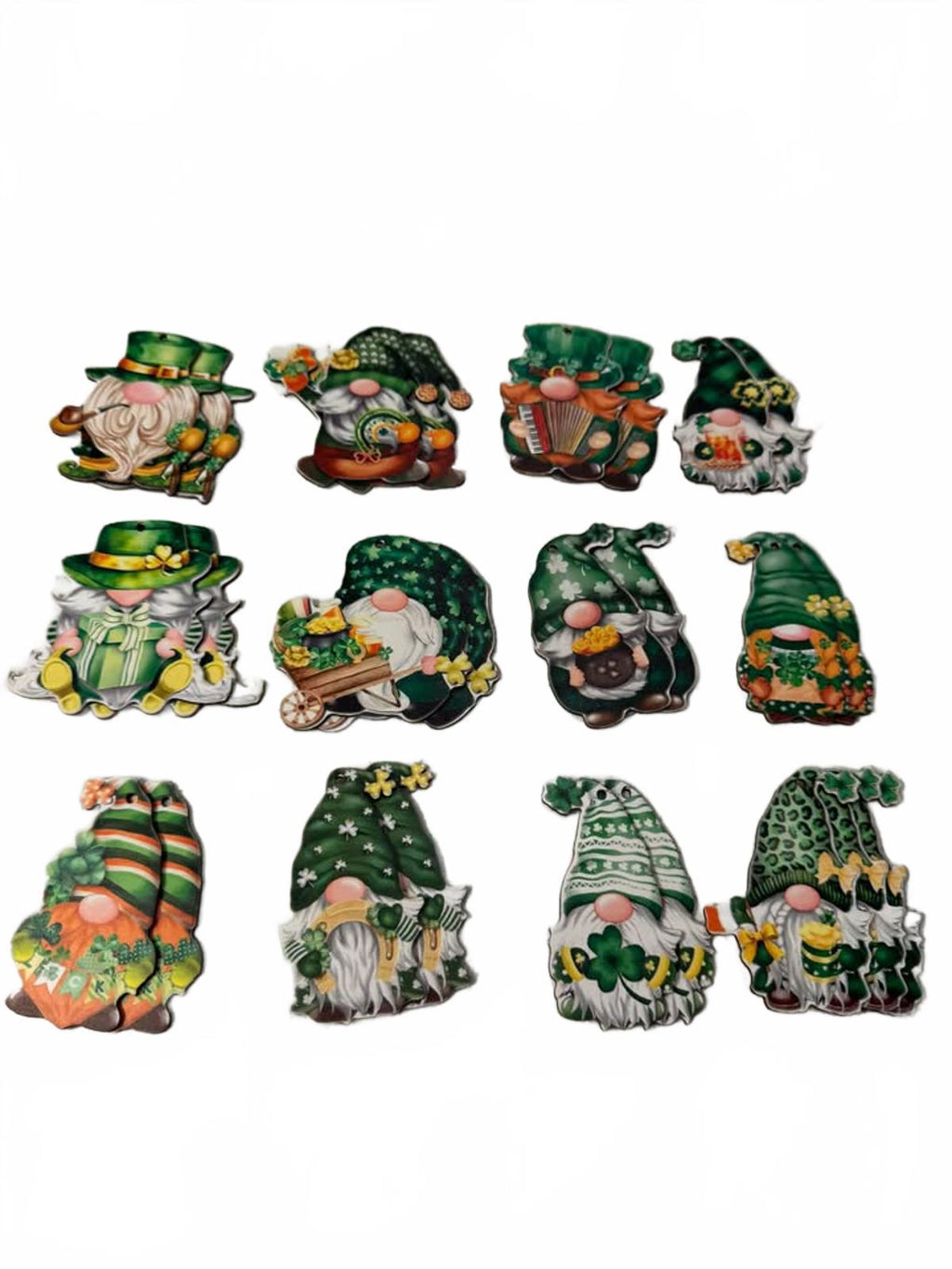 St. Patrick's Day Gnome Magnets Set of 12