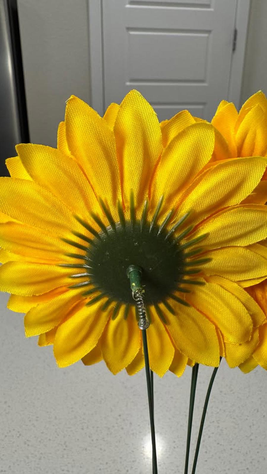 Artificial Sunflower Stems - Set of 5