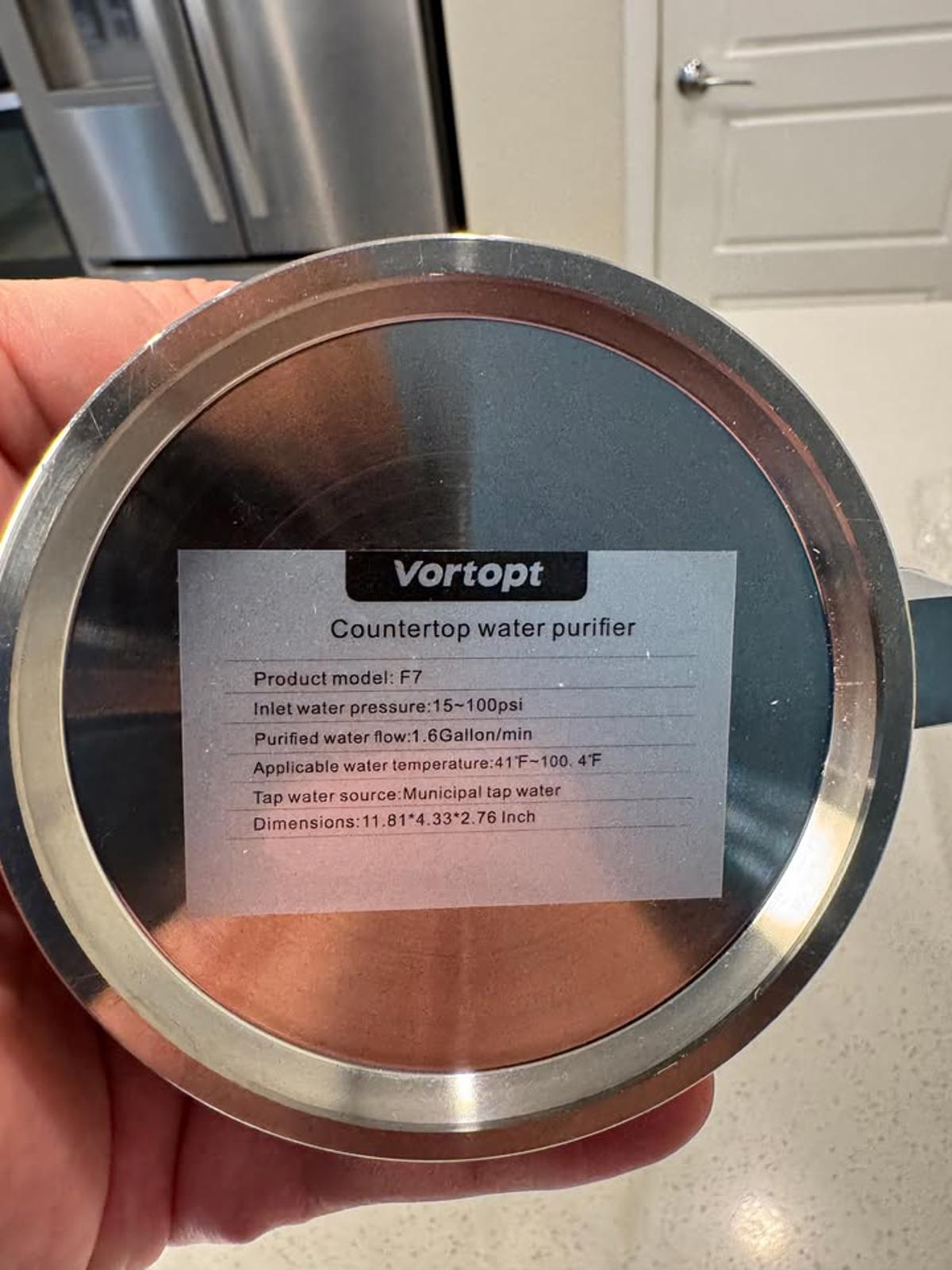 Vortopt F7 Countertop Water Purifier Stainless Steel