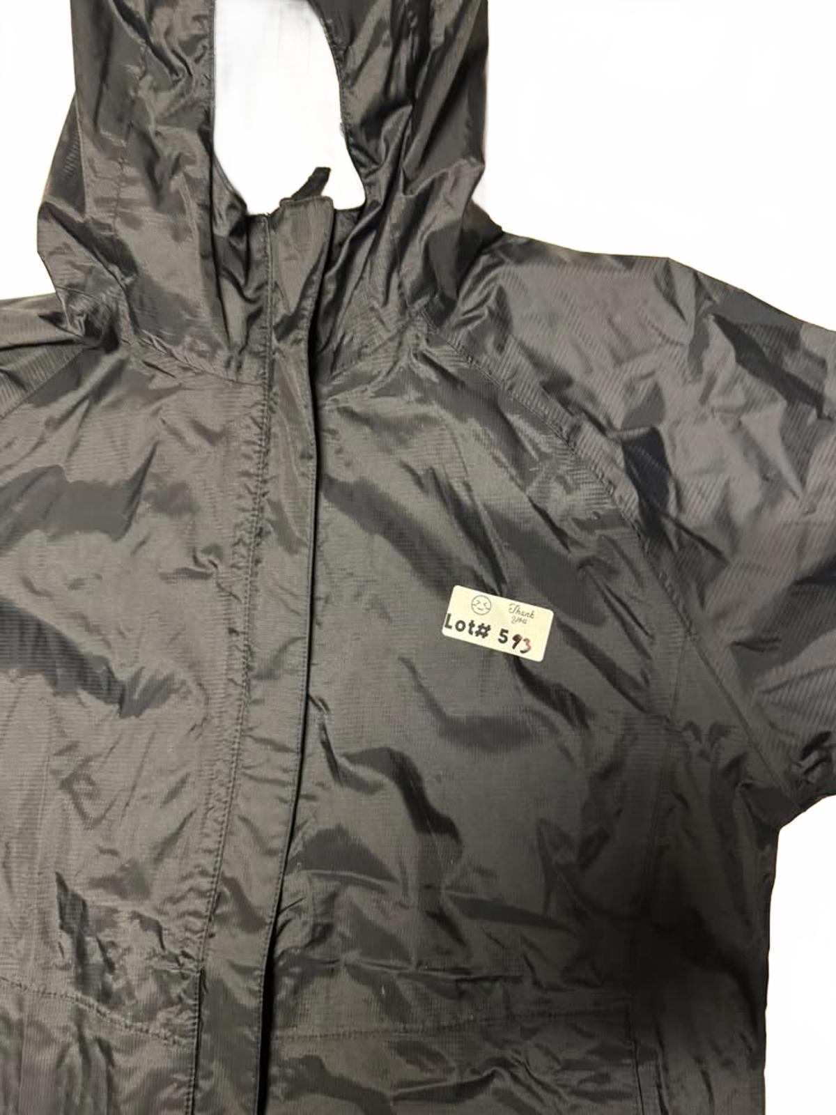 Black Lightweight Hooded Rain Jacket