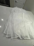 Set of 5 White Garment Bags with Zipper