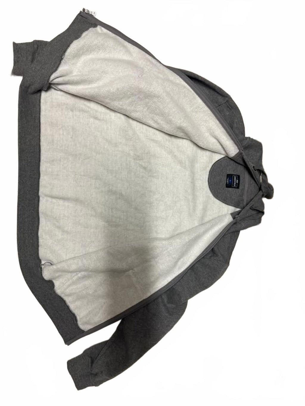 Essentials Men's Gray Full-Zip Hooded Sweatshirt