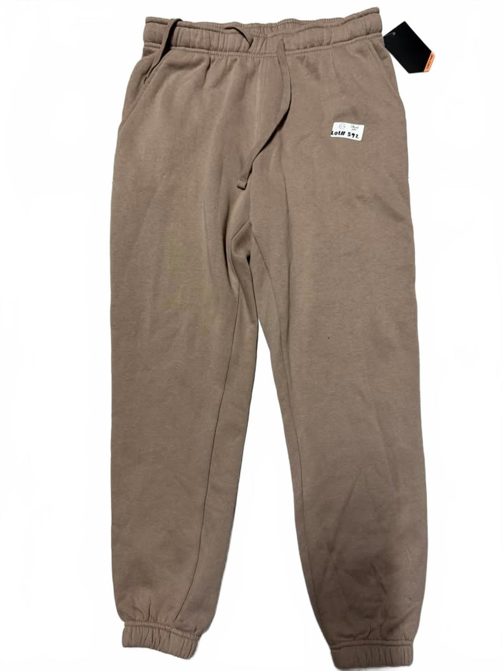 Men's Tan Brown Casual Jogger Sweatpants with Elastic Waist and Cuffs