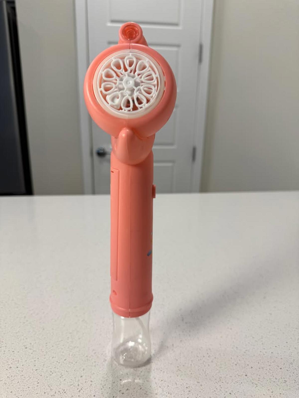 Pink Handheld Bubble Blower Toy with Star Design