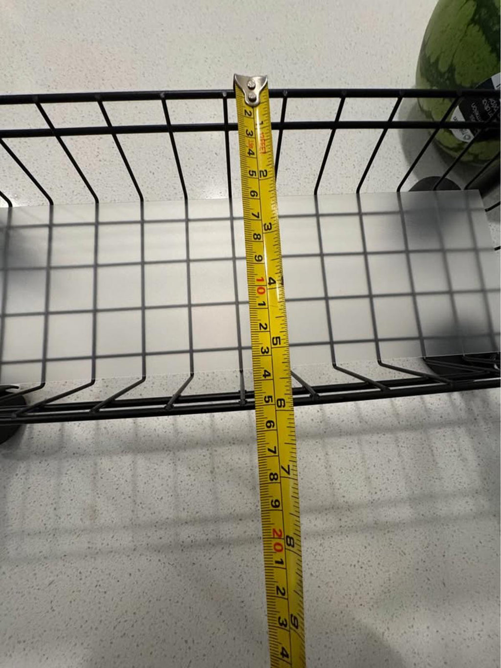 3-Tier Black Metal Wire Storage Cart with Wheels