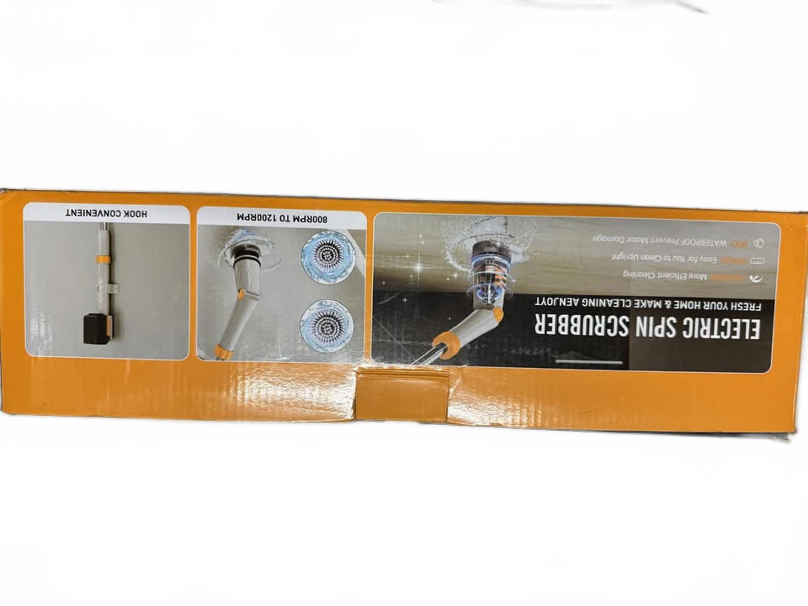 Electric Spin Scrubber with Extendable Handle and Multiple Brush Heads