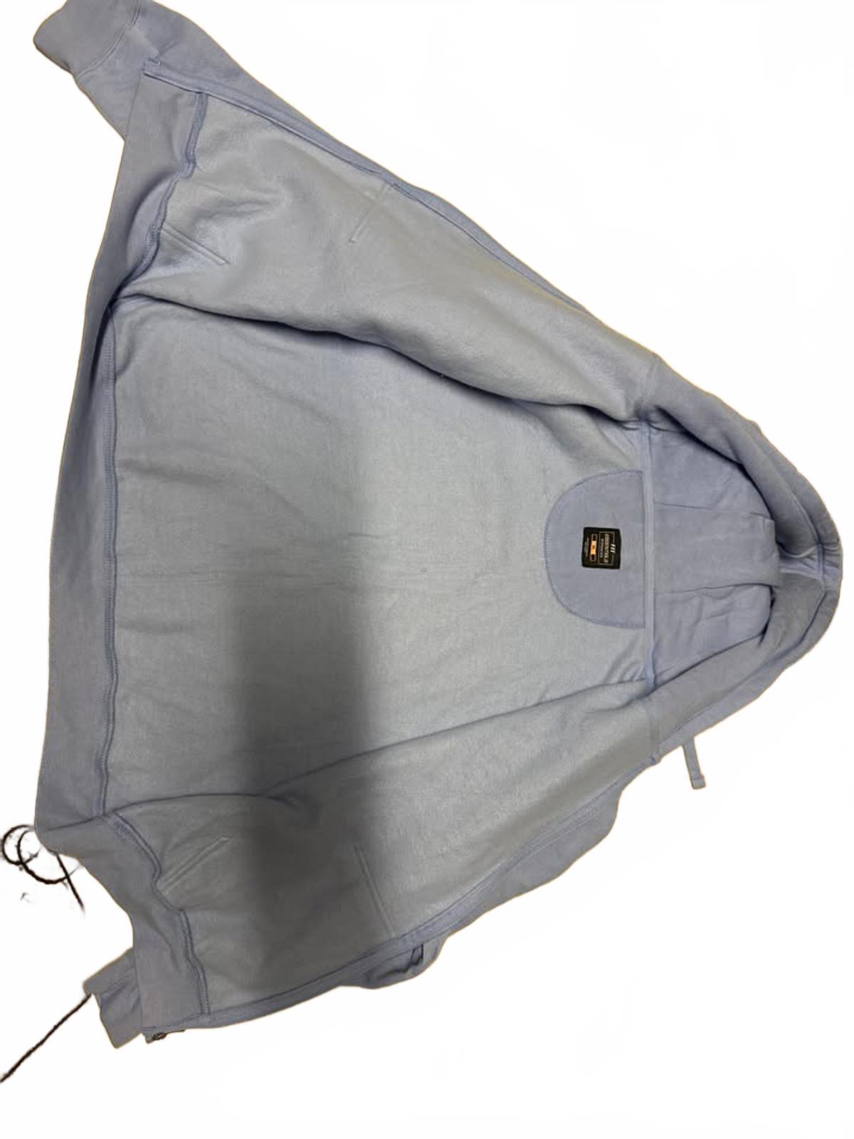 Light Blue Full-Zip Hoodie with Hood