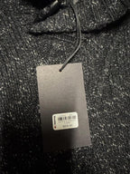 Men's Black Cable Knit Sweater with Shawl Collar