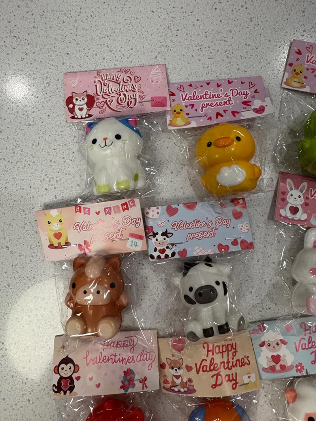 Valentine's Day Present Mini Animal Figurine Set