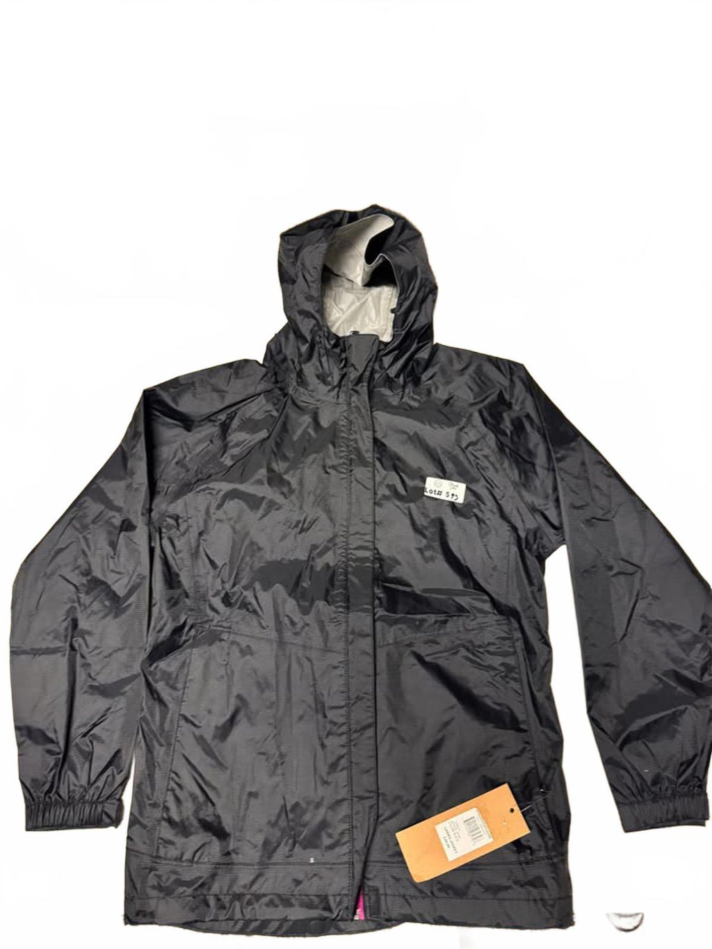 Black Lightweight Hooded Rain Jacket