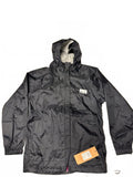 Black Lightweight Hooded Rain Jacket