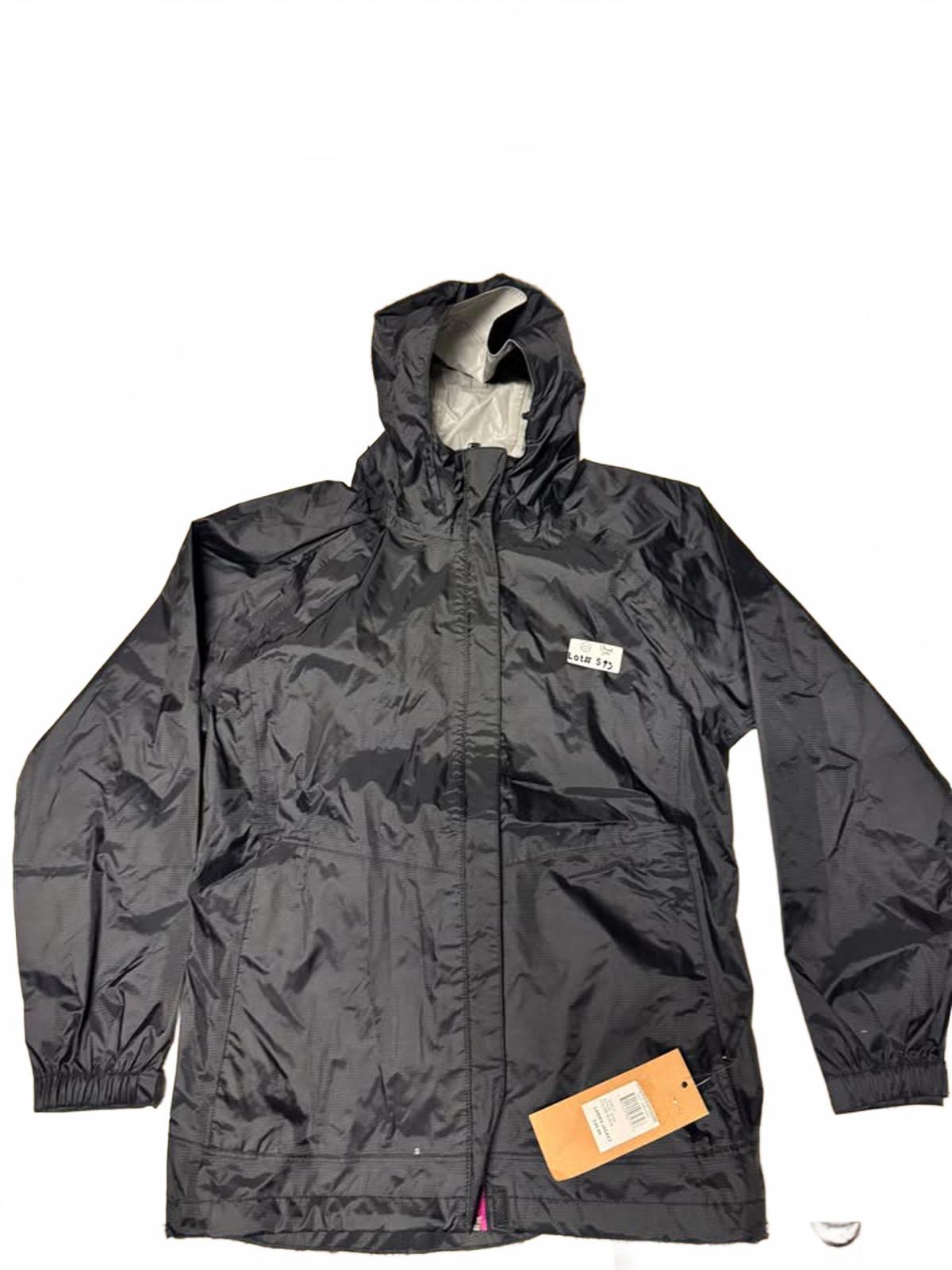 Black Lightweight Hooded Rain Jacket