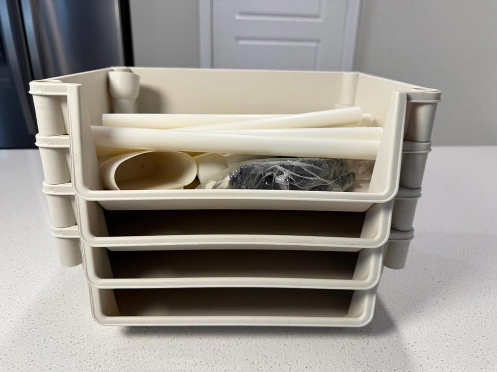 4-Tier Plastic Storage Organizer Rack