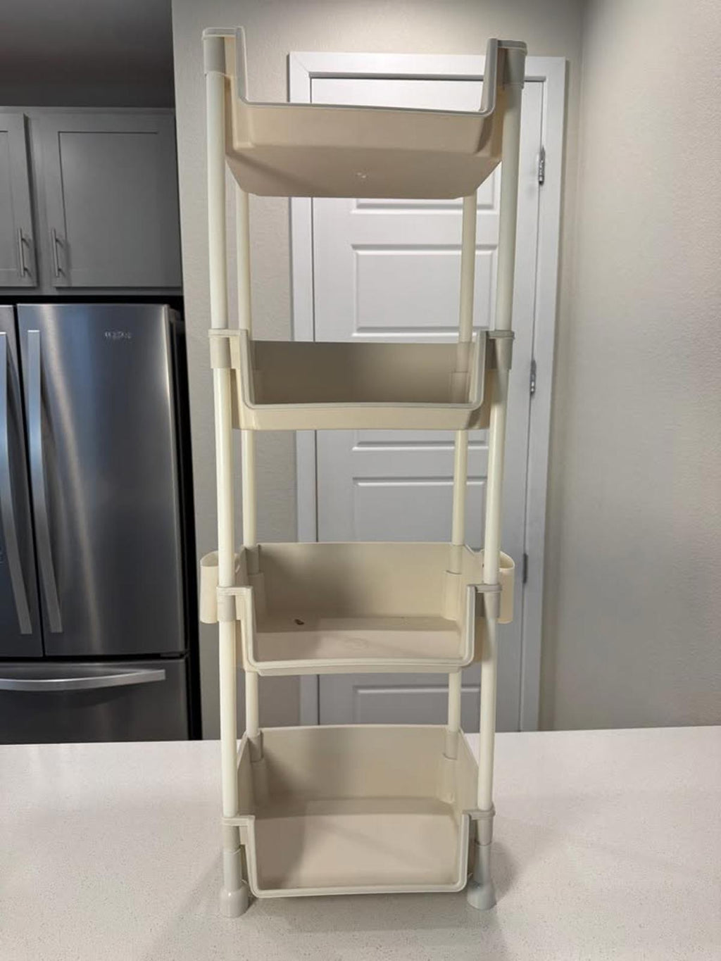 4-Tier Plastic Storage Organizer Rack