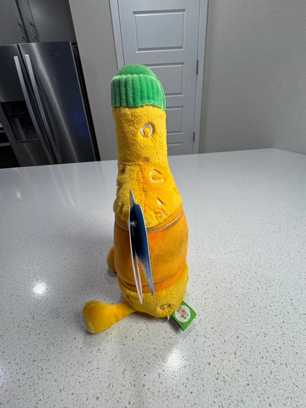 Plush Toy Bottle Character with Green Cap