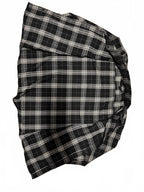 Men's Black and White Plaid Button-Up Shirt
