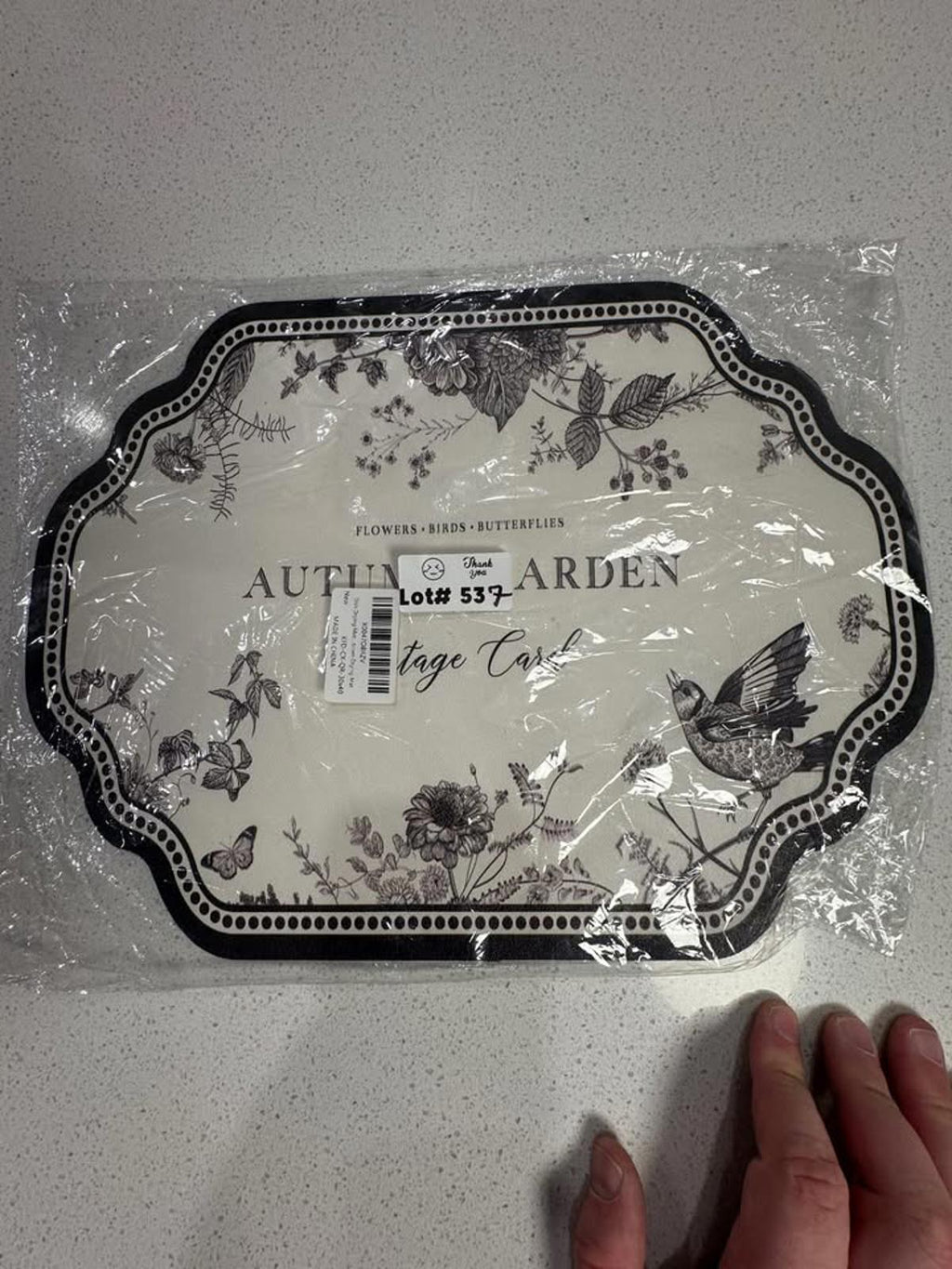 Autumn Garden Vintage Floral and Bird Patterned Serving Trays - Set of 2
