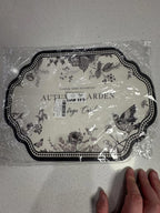 Autumn Garden Vintage Floral and Bird Patterned Serving Trays - Set of 2