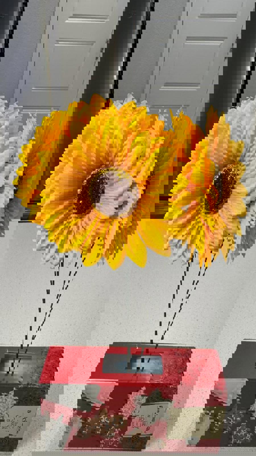 Artificial Sunflower Stems - Set of 3