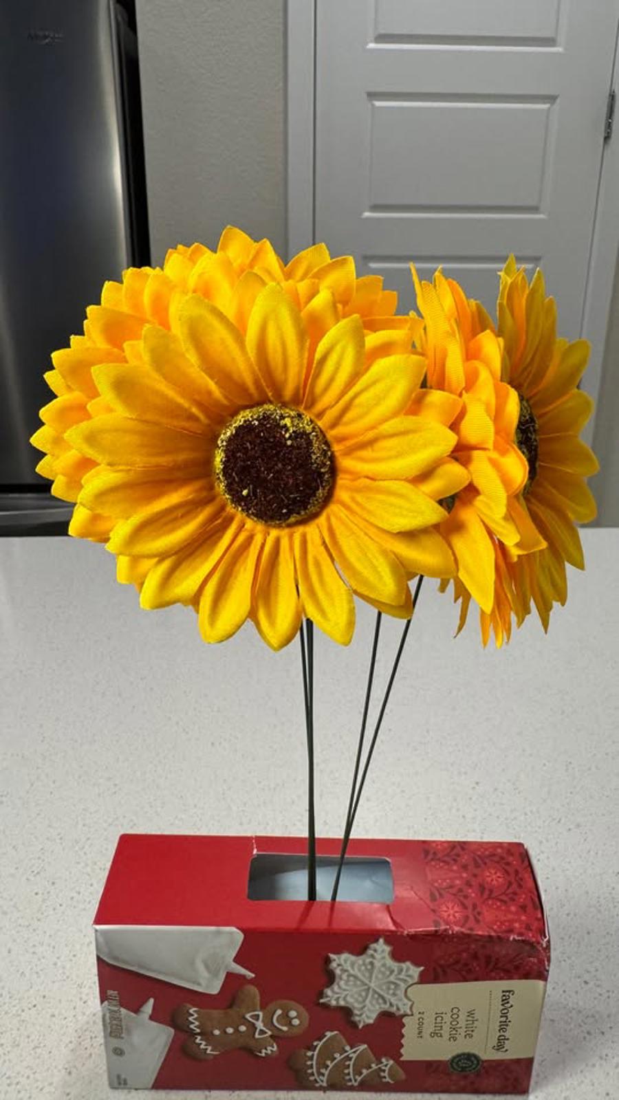 Artificial Sunflower Stems - Set of 5