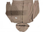 Neutral Beige Full-Zip Hoodie Sweatshirt with Hood