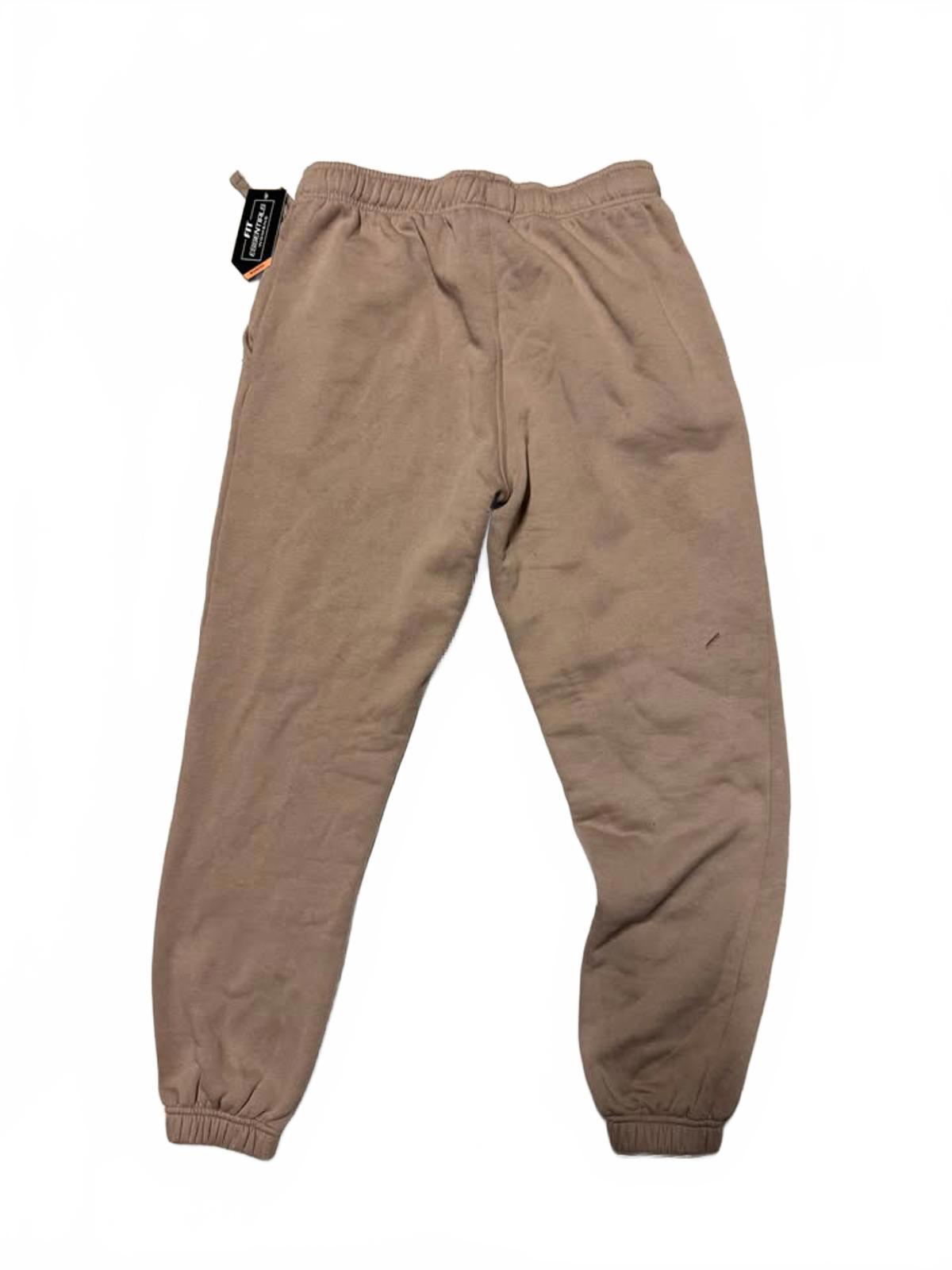 Men's Tan Brown Casual Jogger Sweatpants with Elastic Waist and Cuffs