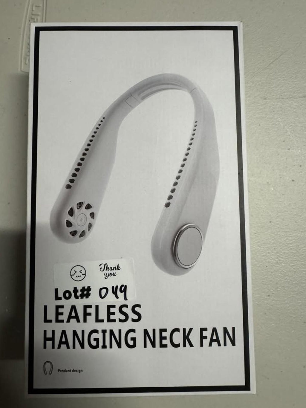 Leafless Hanging Neck Fan with Three-Speed LED and USB Charging