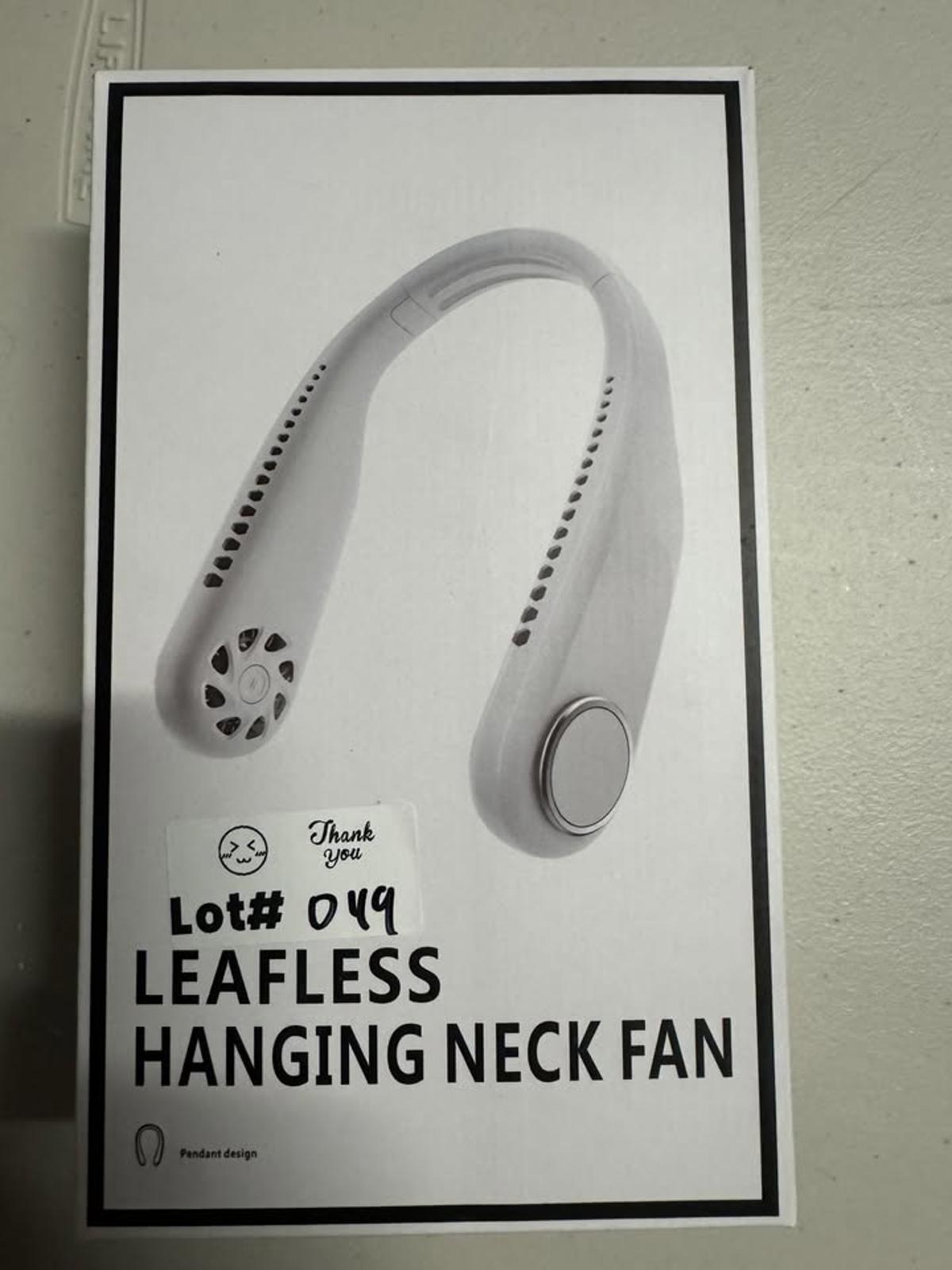 Leafless Hanging Neck Fan with Three-Speed LED and USB Charging
