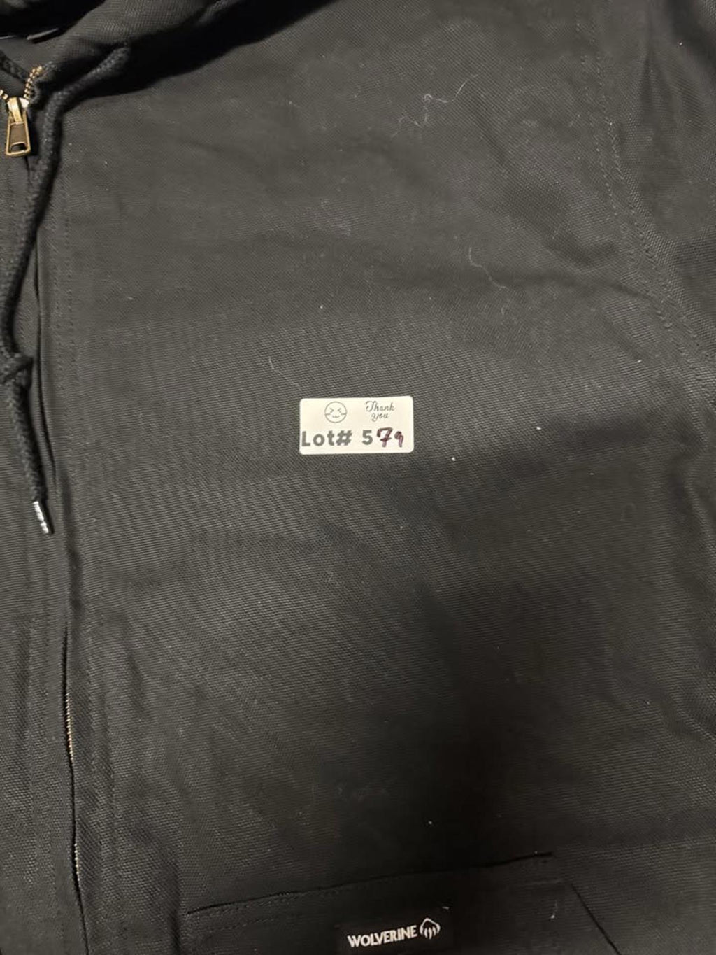 Men's Black Quilted Hooded Jacket