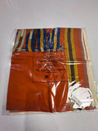SYA SCARF Orange and Multi-Color Patterned Scarf