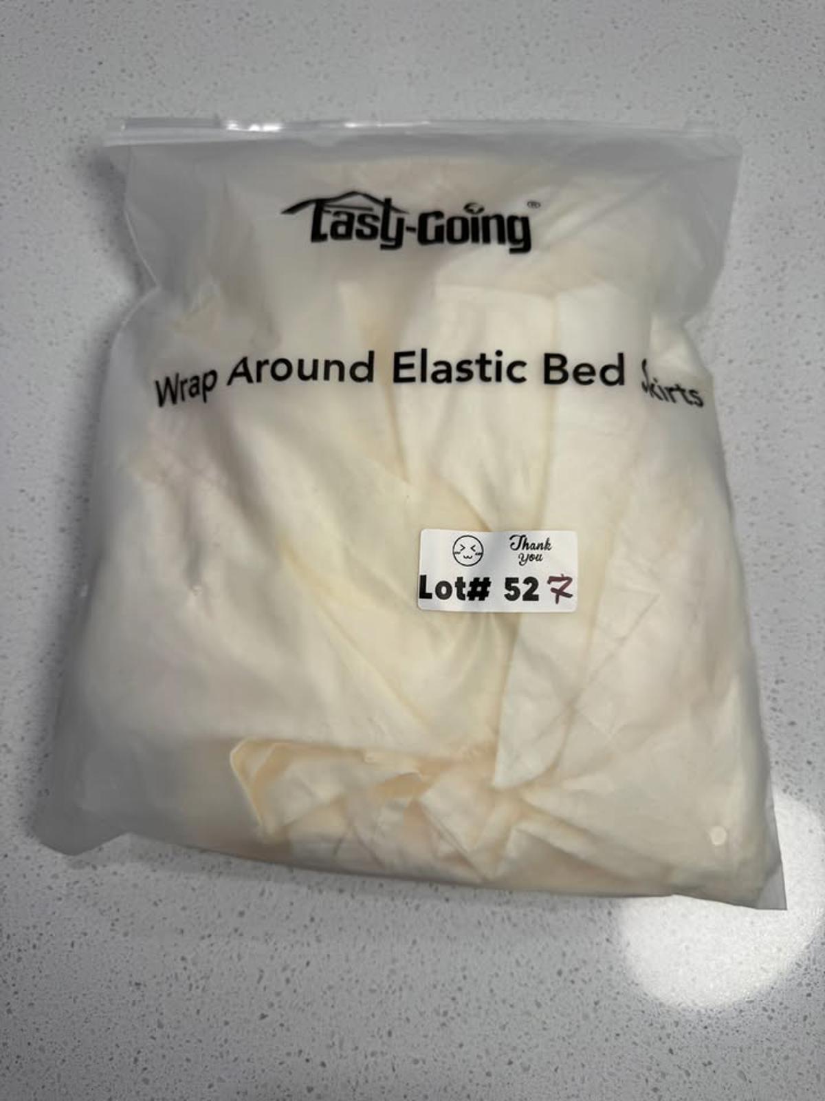 Tasty-Going Wrap Around Elastic Bed Skirt - Cream