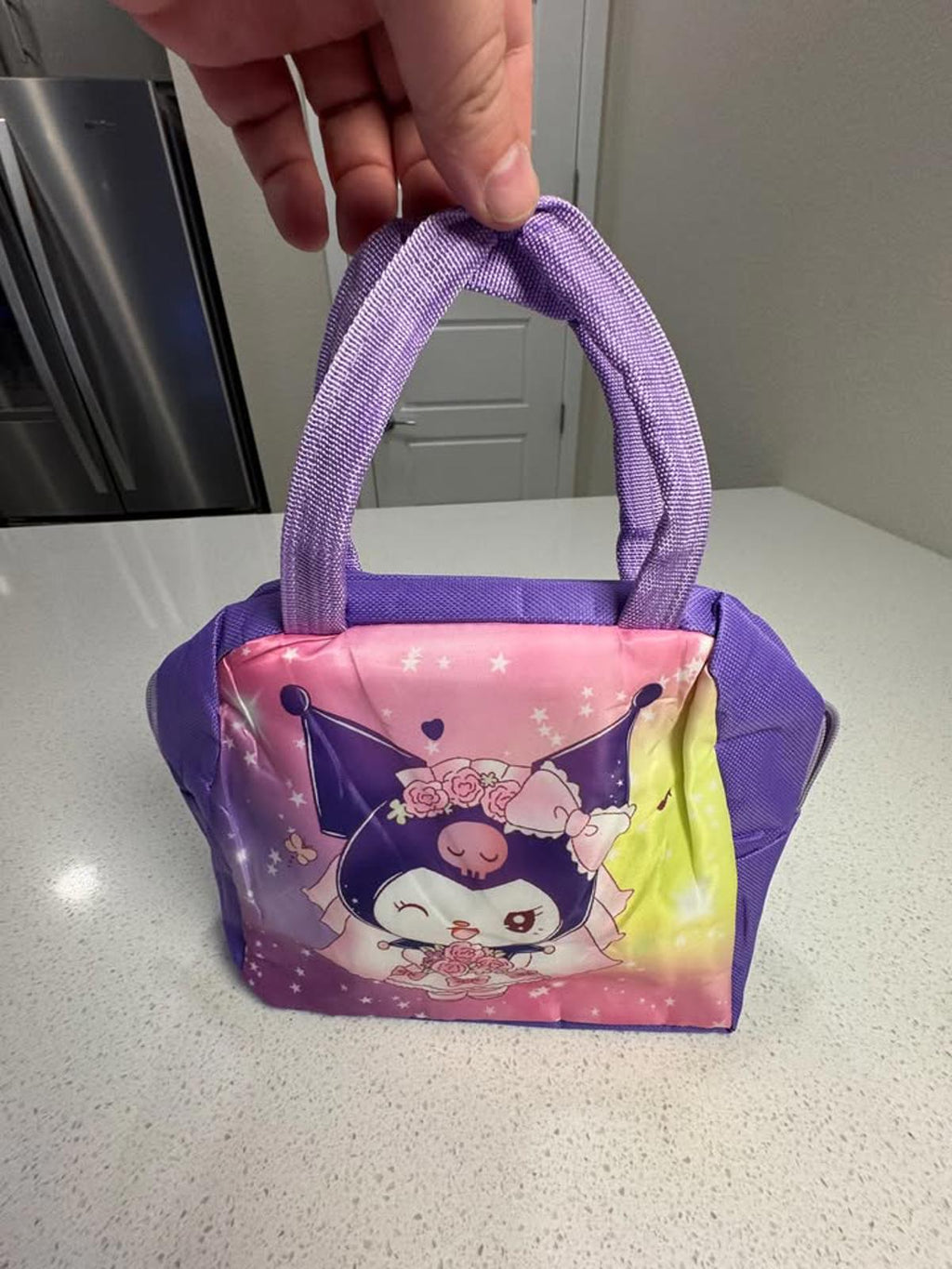 Sanrio Kuromi Mini Tote Bag Purple Pink Yellow