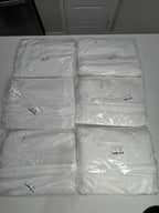 Set of 5 White Garment Bags with Zipper
