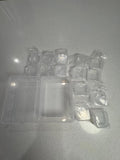 Set of Clear Plastic Storage Containers with Lids