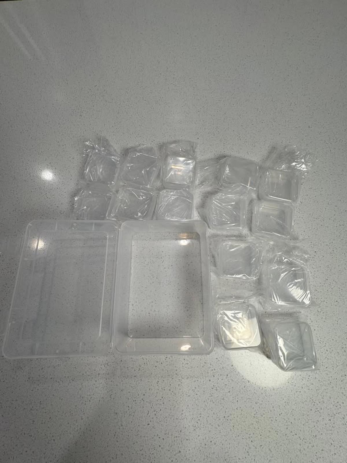 Set of Clear Plastic Storage Containers with Lids