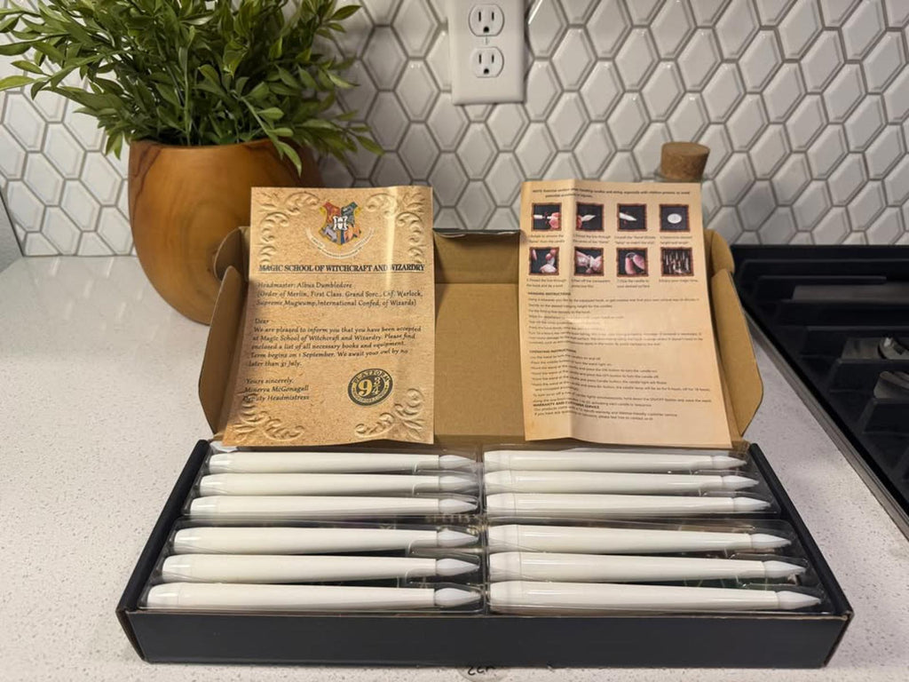 Harry Potter Magical White Wax Sealing Stick Set with Spells and Moves Guide