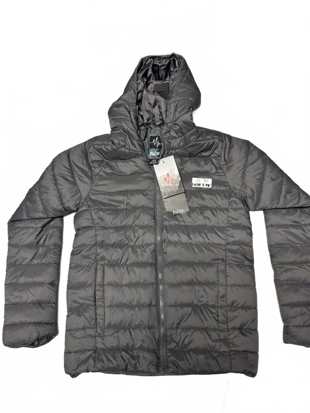 Pulse Men's Gray Hooded Puffer Jacket