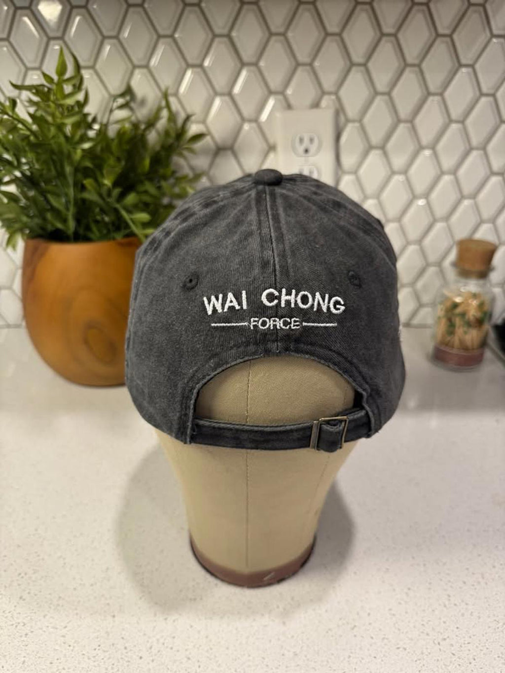 Wai Chong Force Black Adjustable Baseball Cap