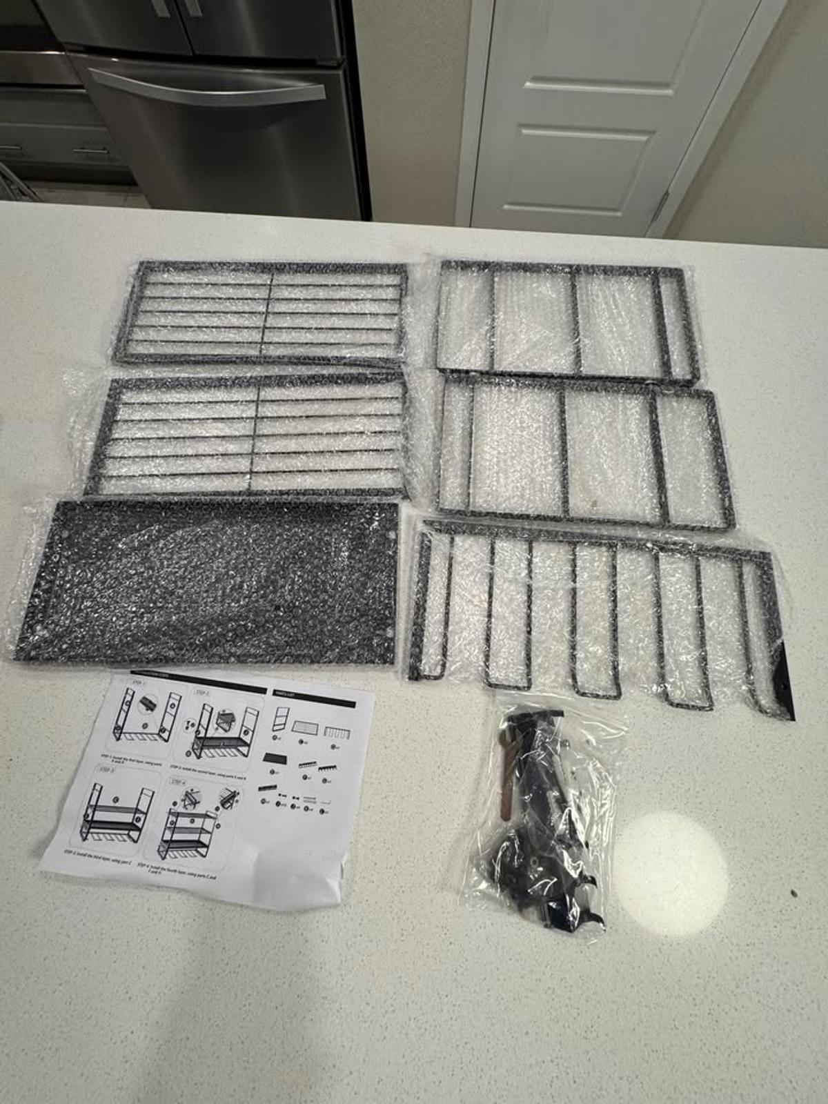 Metal Wire Rack Organizer - Multi-Layer Storage Shelves