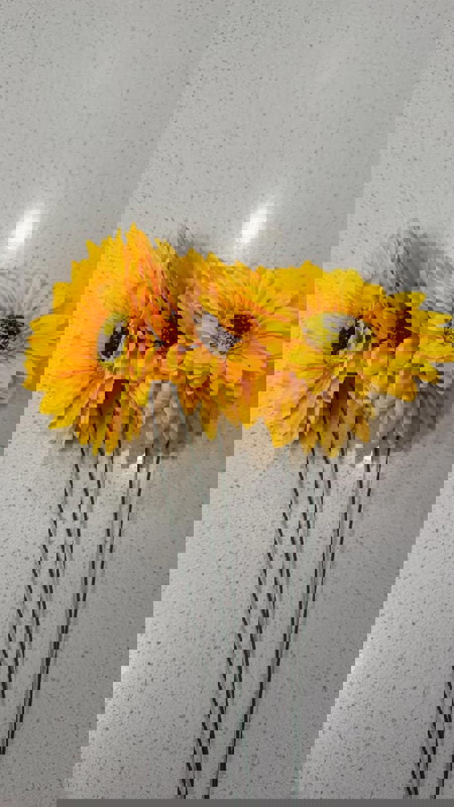 Artificial Sunflower Stems - Set of 3