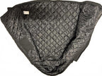 Men's Black Quilted Hooded Jacket