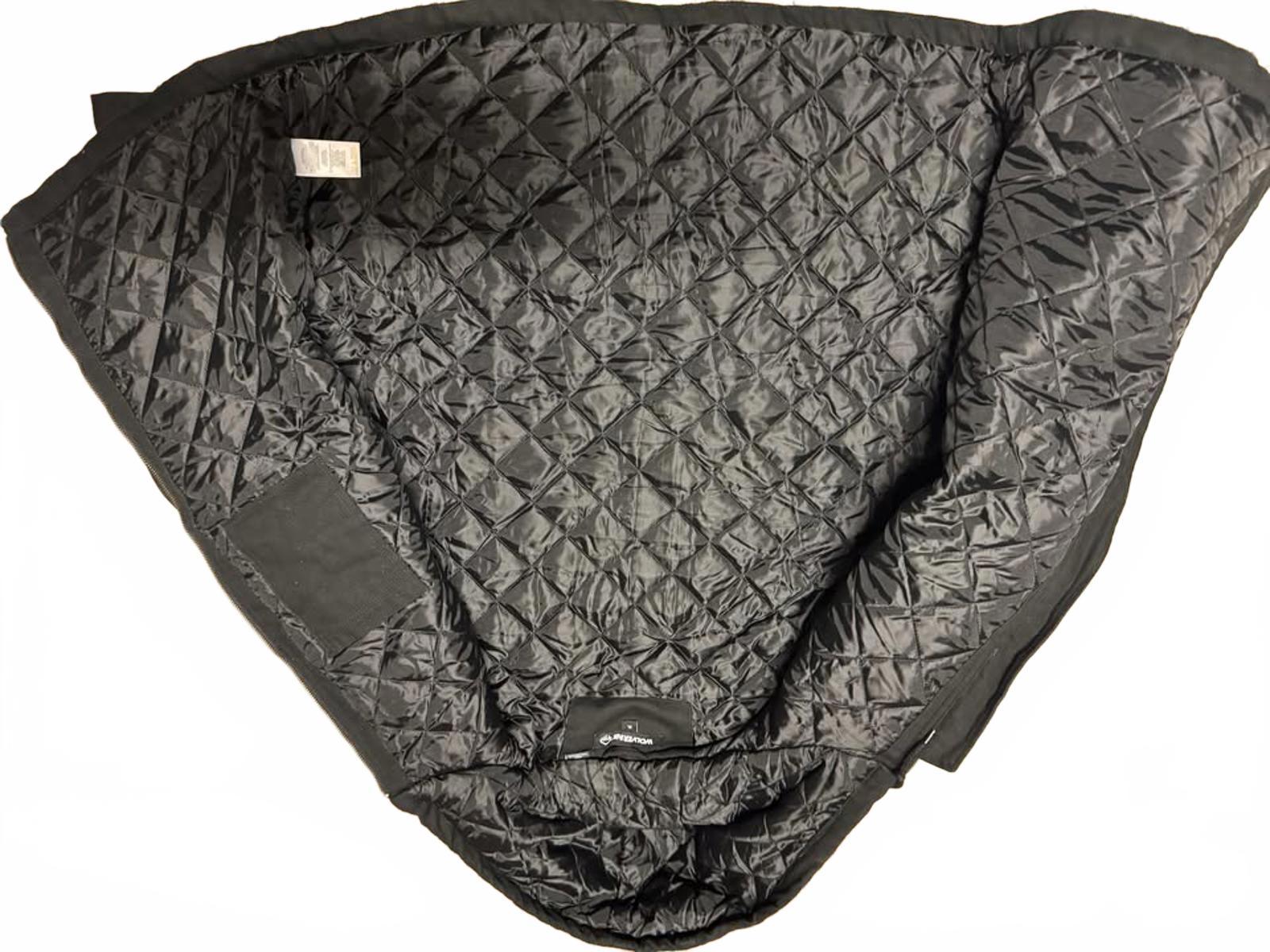 Men's Black Quilted Hooded Jacket