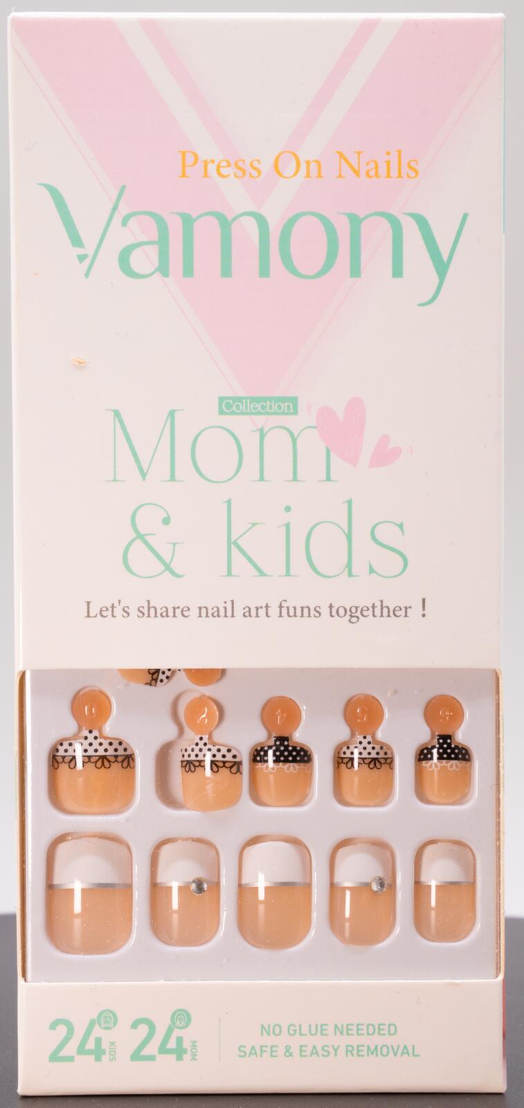 Vamony Press On Nails Mom & Kids Collection - Fun Nail Art Set