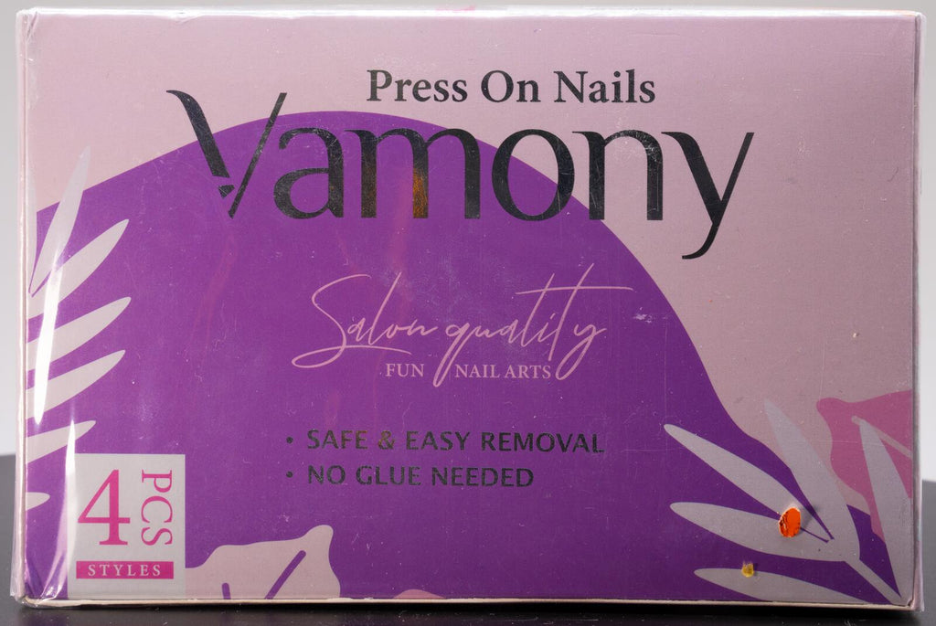 Vamony Press On Nails 4 Styles Easy Removal No Glue