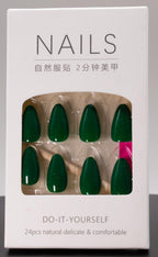 LINQI NAIL Professional 12PCS Press-On Nails Set with 3 Designs